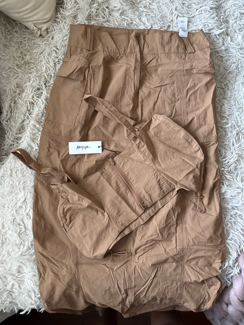 Nasty Gal Rust Brown Square Neck Crop Top